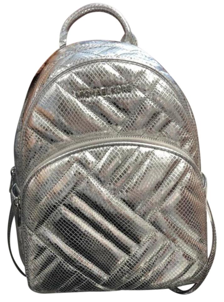 michael kors silver backpack