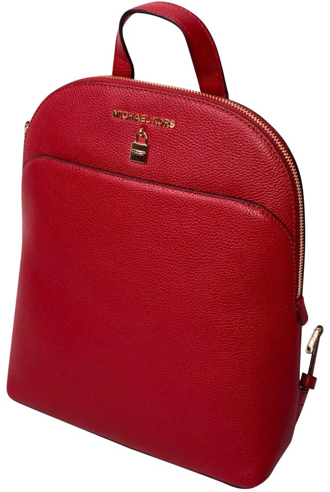 michael kors red leather bag