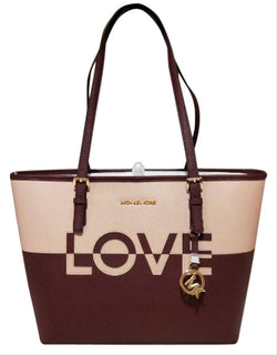 jet set travel medium saffiano leather tote