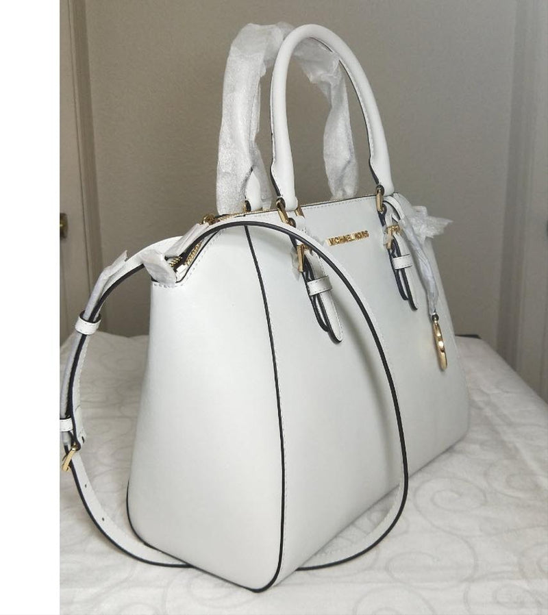 michael kors white satchel