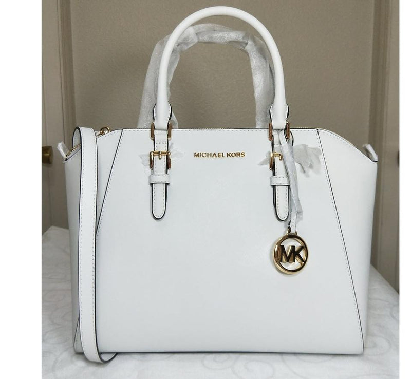 mk ciara large saffiano leather satchel