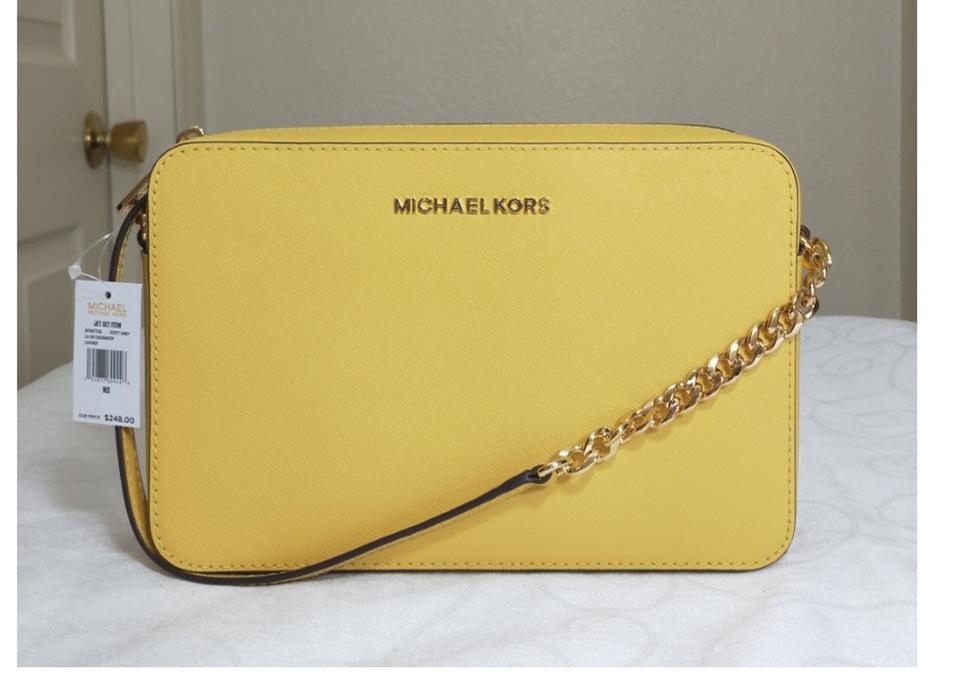 michael kors jet set east west crossbody saffiano leather