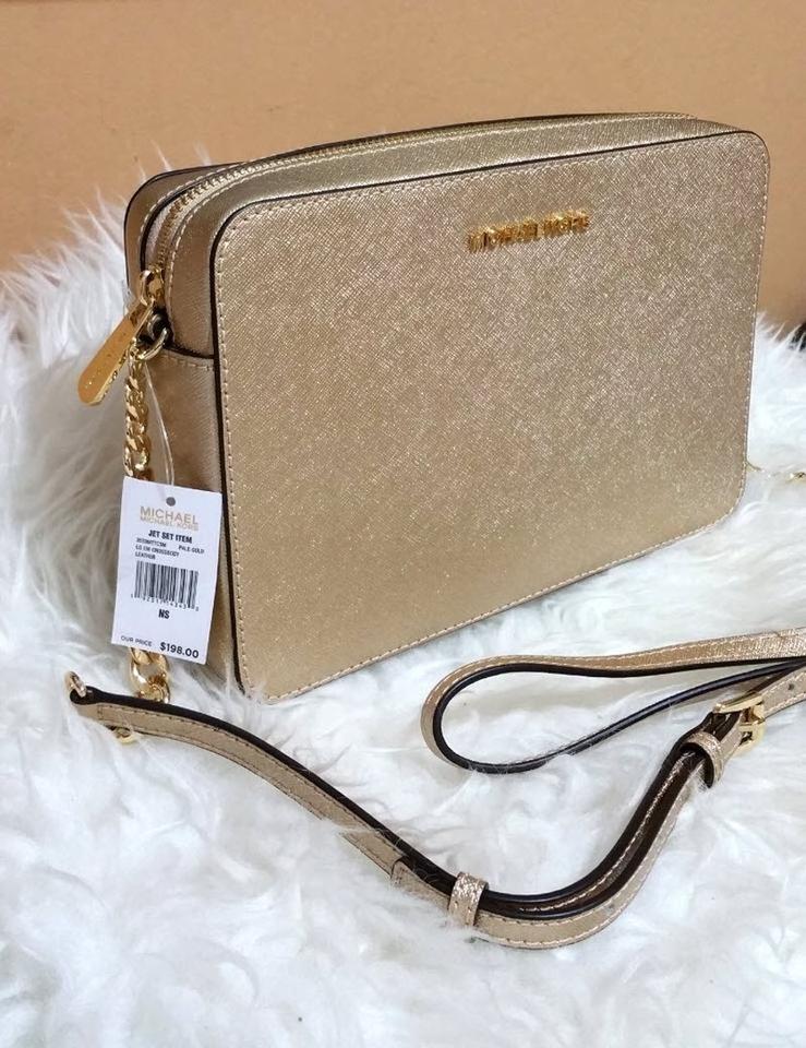 michael kors jet set east west large crossbody saffiano leather