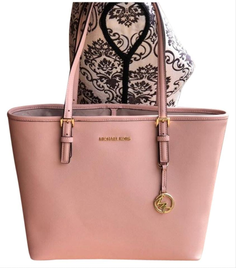 michael kors jet set tote pink