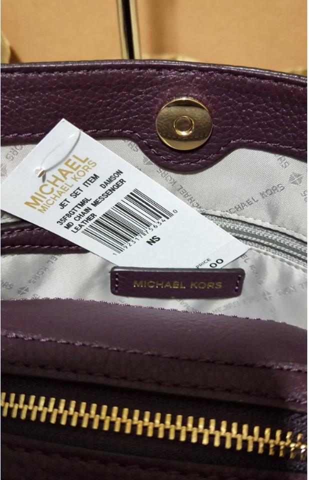 michael kors jet set tote purple