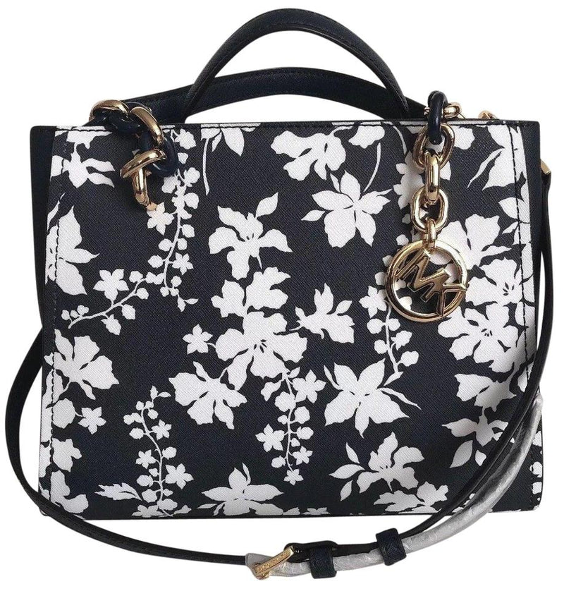 michael kors blue floral purse