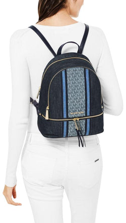 michael kors blue jean backpack