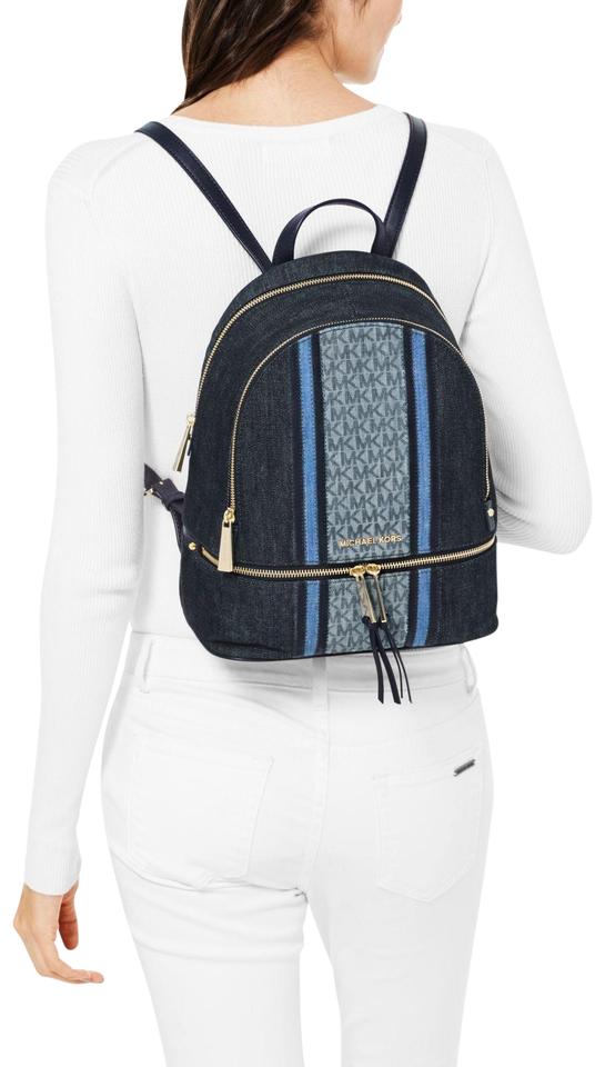 michael kors rhea denim backpack