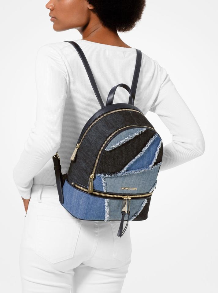 michael kors rhea denim backpack