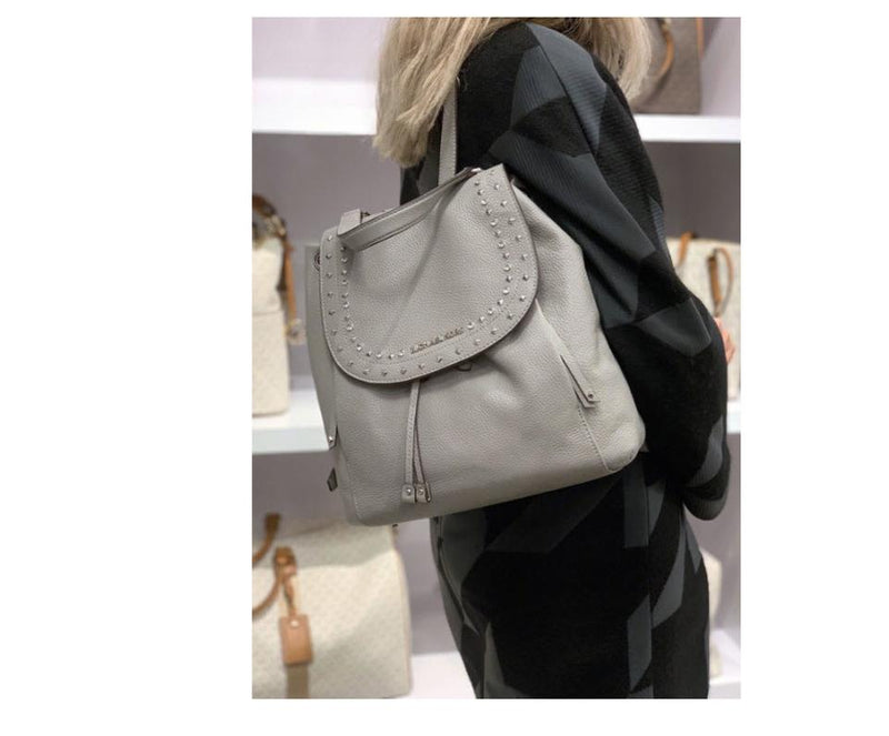 michael kors grey leather backpack