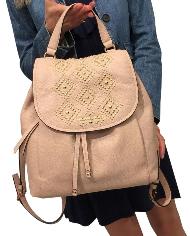 michael kors pink backpack with studs