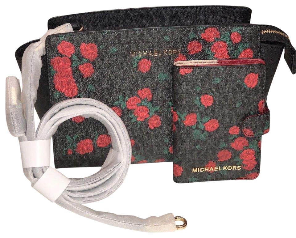 michael kors rose print bag