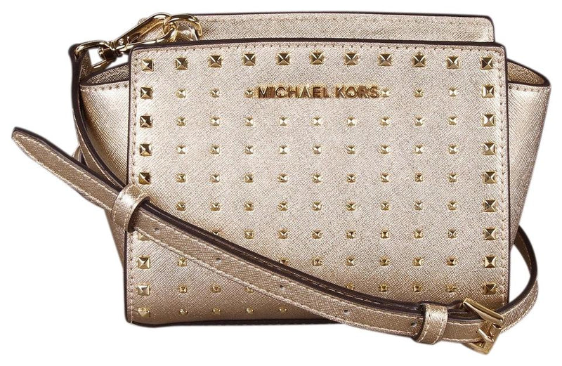 Michael Kors Selma Mini Gold Cross Body Bag – LuxeDH