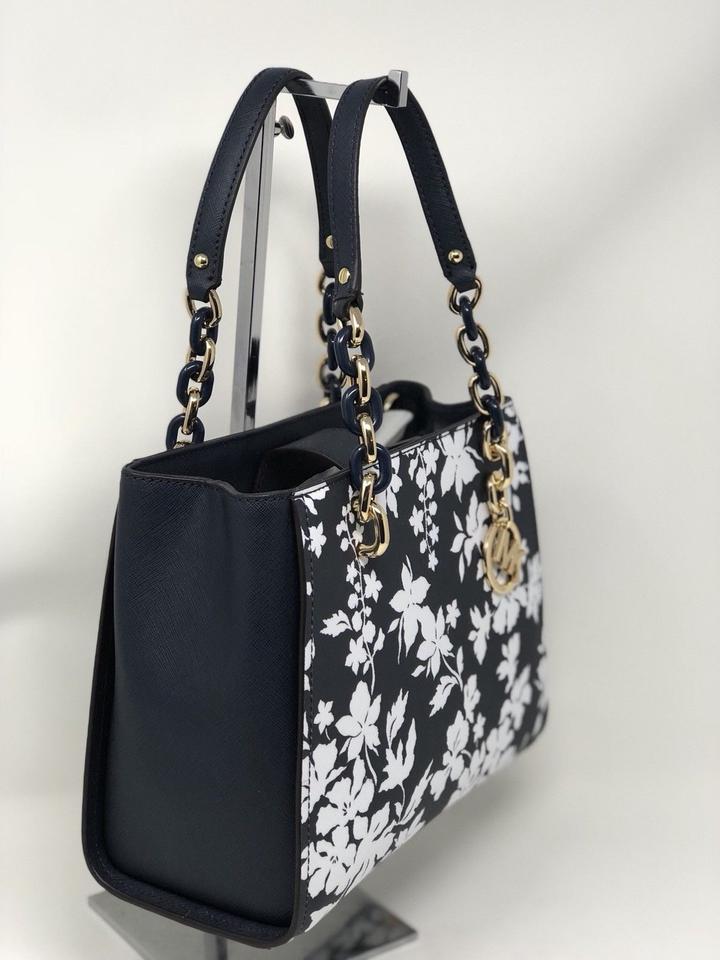 michael kors blue floral purse