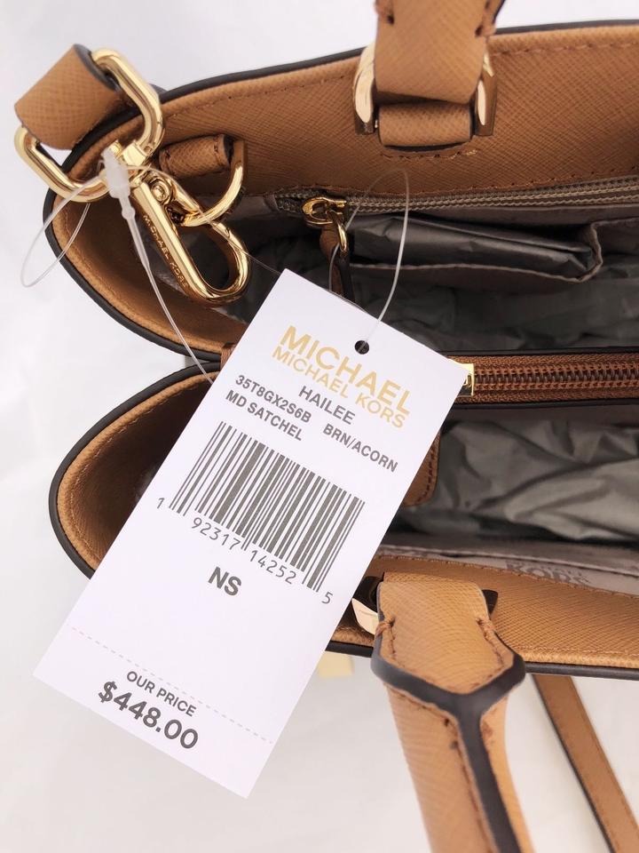 michael kors md satchel leather