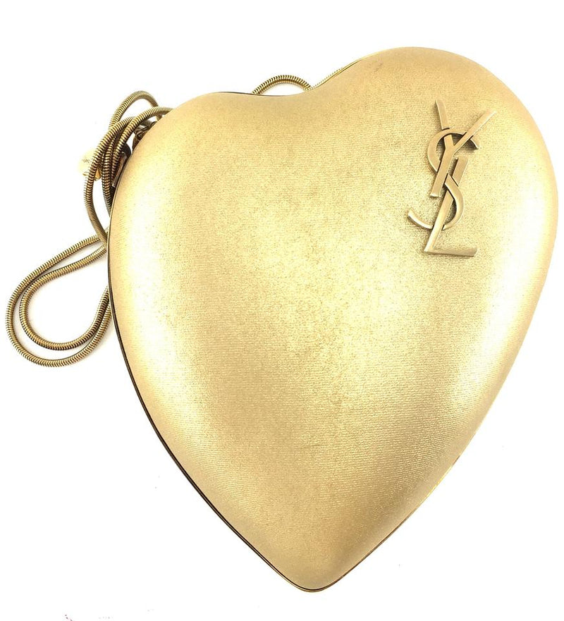 ysl gold heart bag