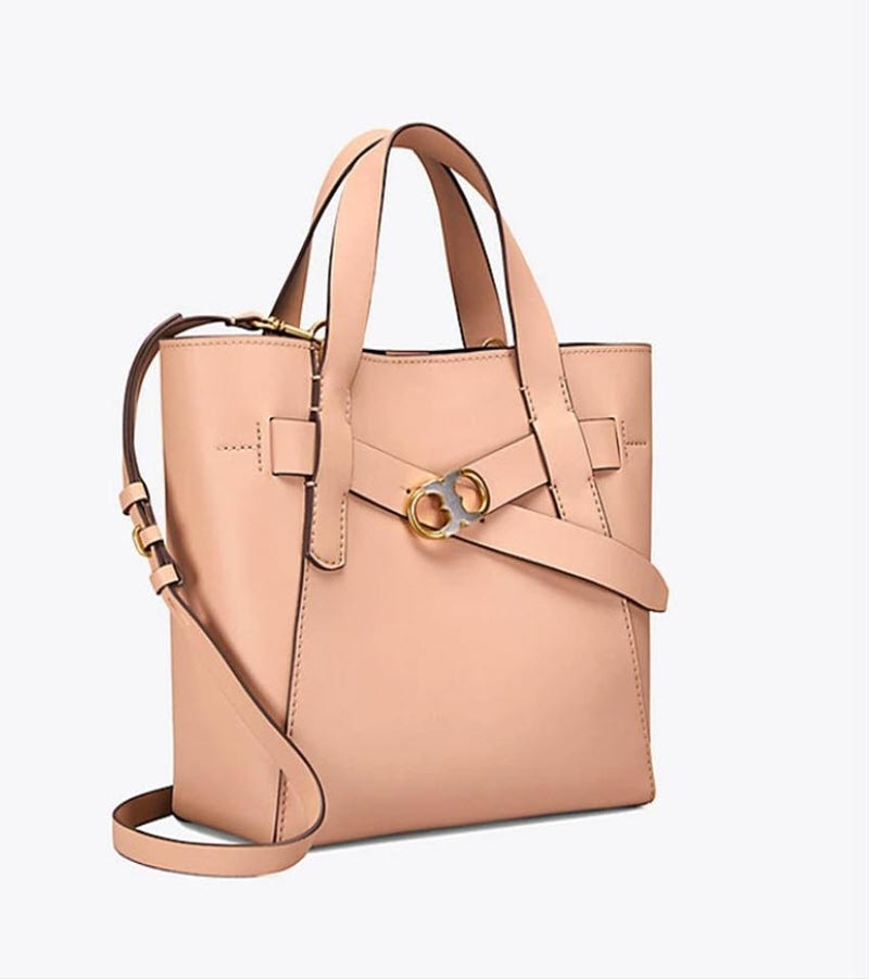 gemini link leather tote