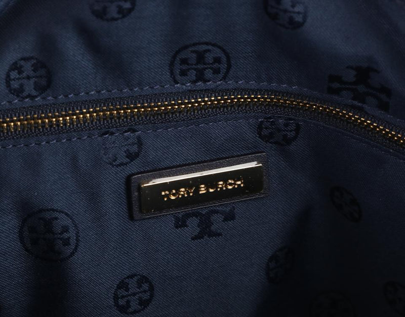 tory burch navy blue tote