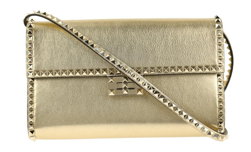 gold valentino clutch