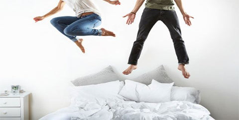 Jumping on a mattress is not such a good idea!