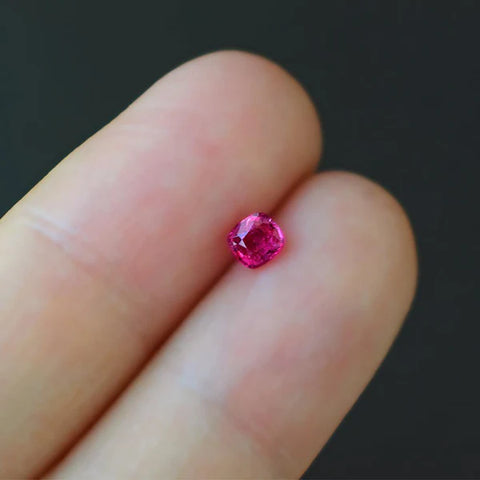 Cushion Cut Red Natural Spinel Gemstone