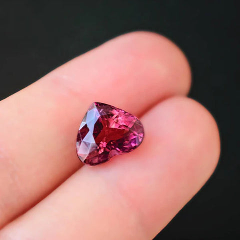 Rubellite Tourmaline Gemstone Heart