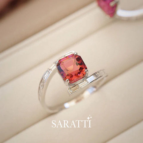 Passion Amour Red Tourmaline and Diamond Ring