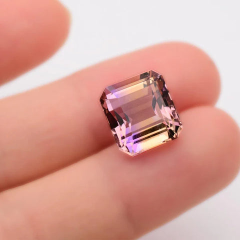 Natural Ametrine Emerald Cut Loose Gemstone