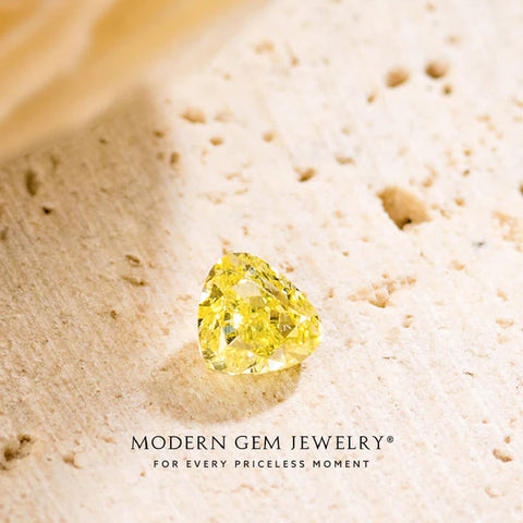 Pear Shaped Fancy Yellow Natural Diamond Gemstone