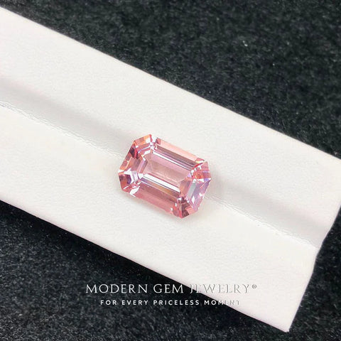 Pink Morganite Stone in Rectangular Shape