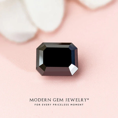 merald Cut Black Natural Diamond