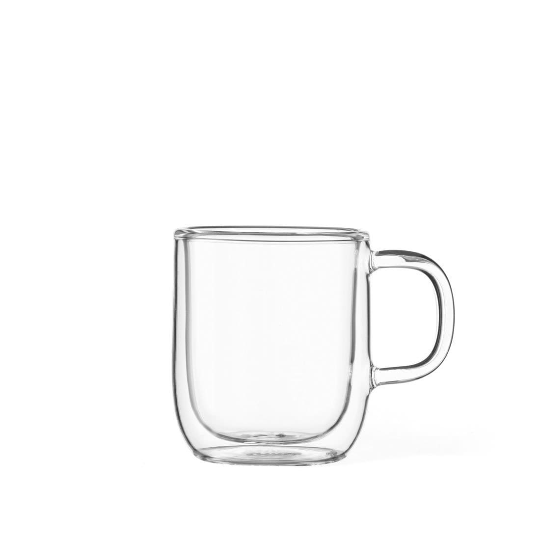 Classic Double Wall Glass Mug - Set Of 2, 350ml - VIVA