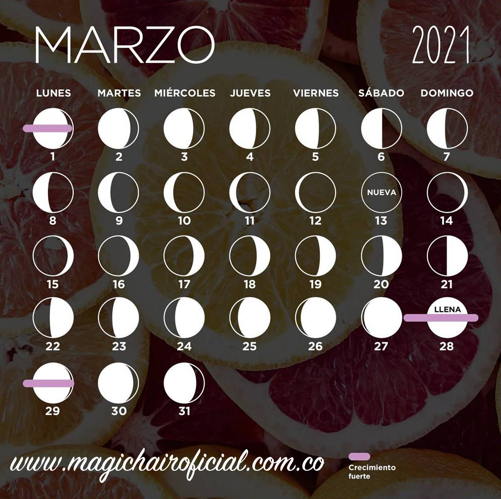 Calendario Lunar Magic Hair Oficial Magia en tu Cabello