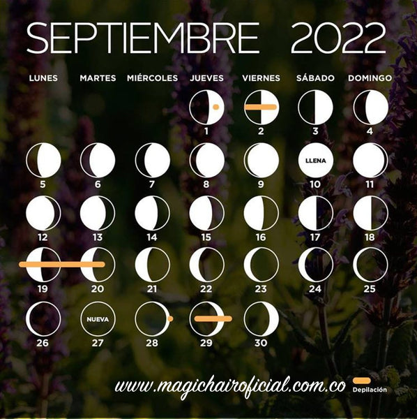 Calendario Lunar De Septiembre 2022 