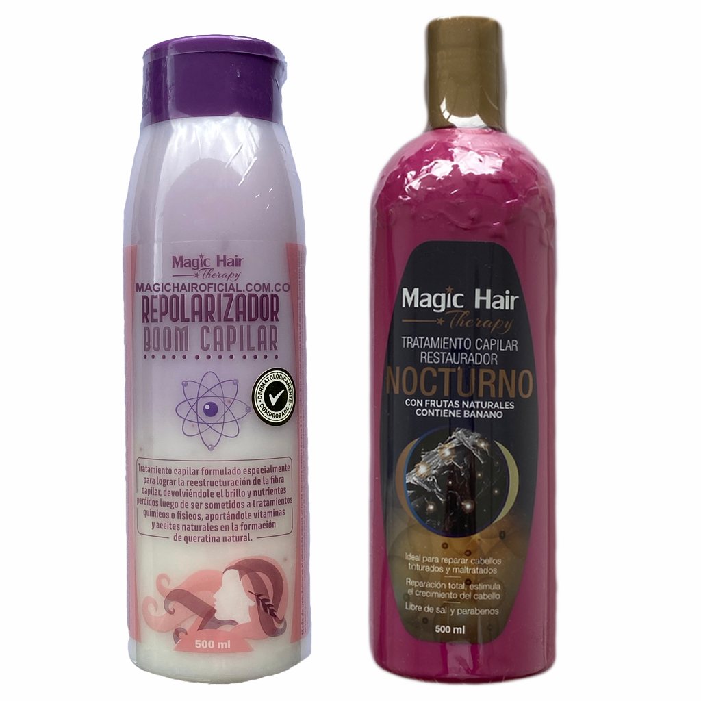 Kit Tratamiento para el Cabello Seco y Maltratado Boom Repolarizador Tratamiento Nocturno | Magic Hair | Magic Hair | Reviews on Judge.me