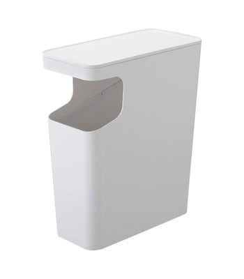 Yamazaki Home Tower Wall-Mount Storage or Trash Bin - White