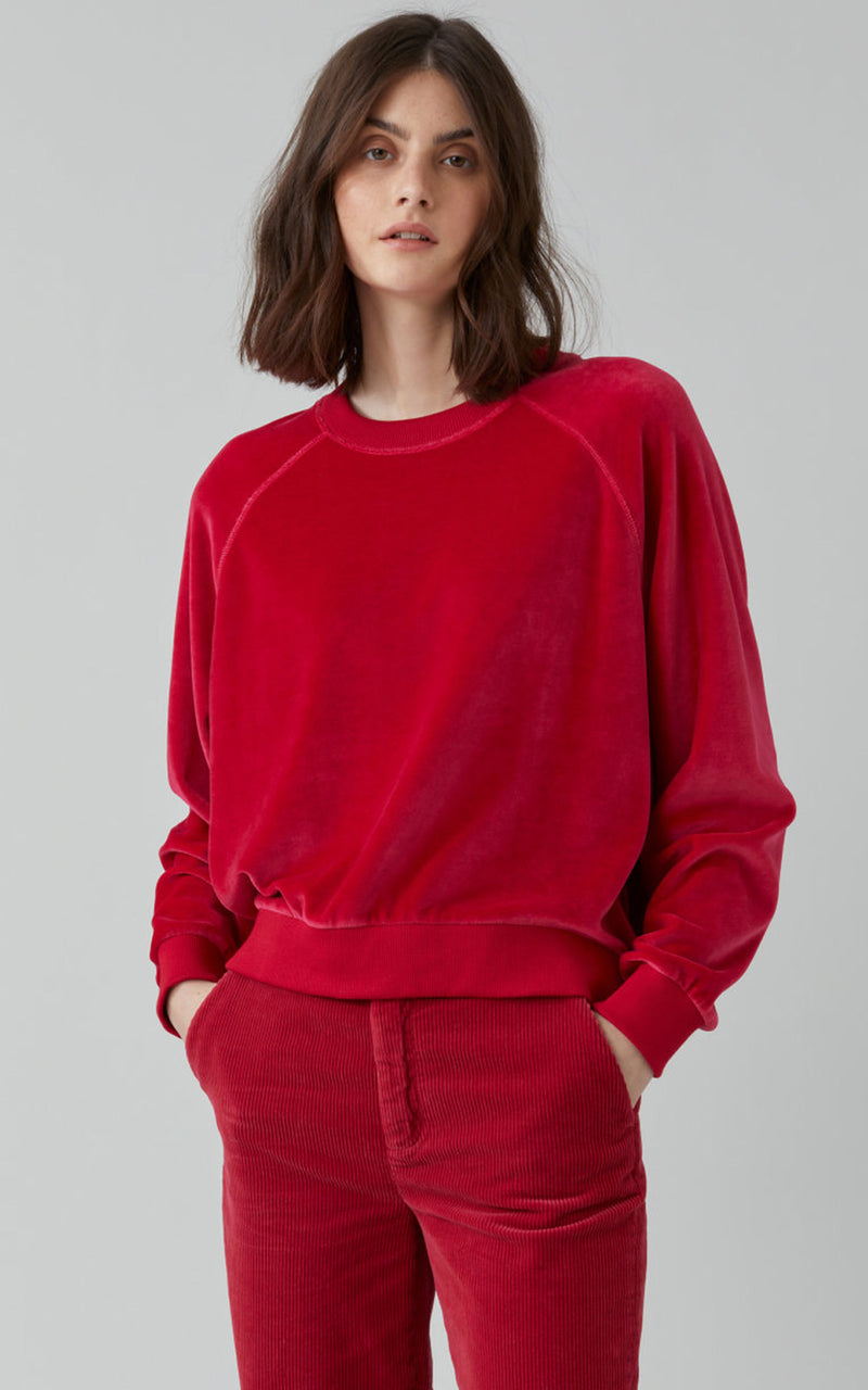 suede sweatshirt