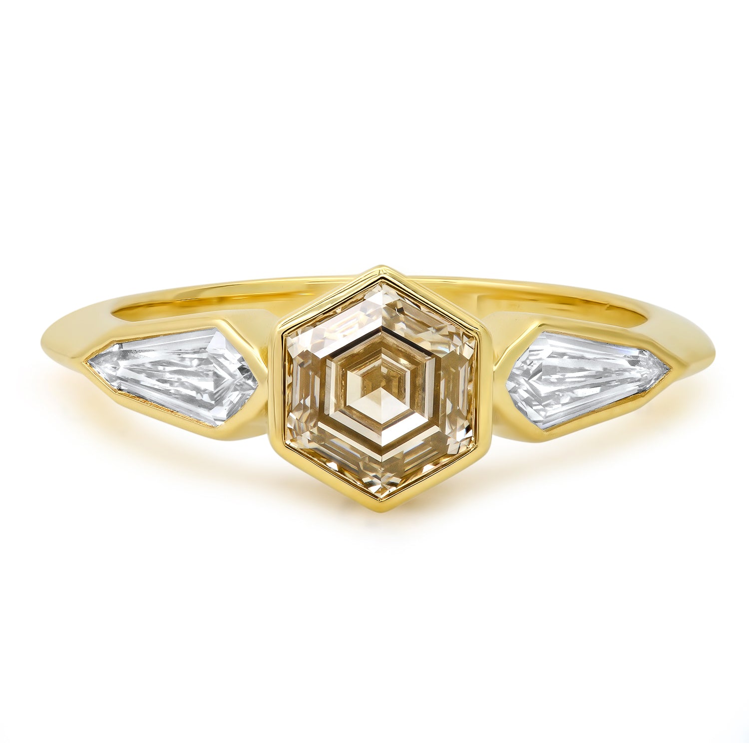 Duality Hexagon Diamond Ring - Rosedale Jewelry product image