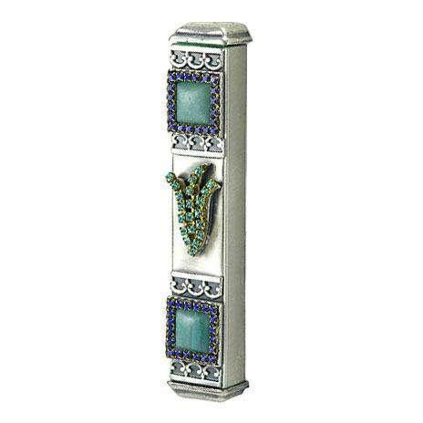 Blue Stone Mezuzah