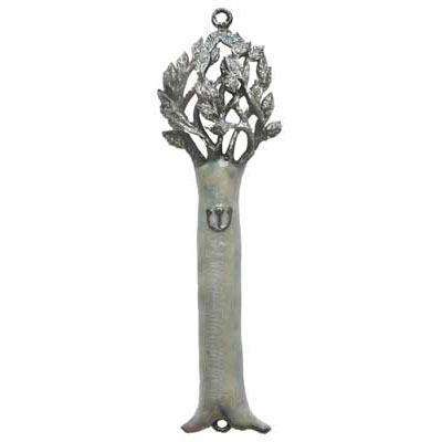 Tree of Life Mezuzah - Pewter with pearl Enamel