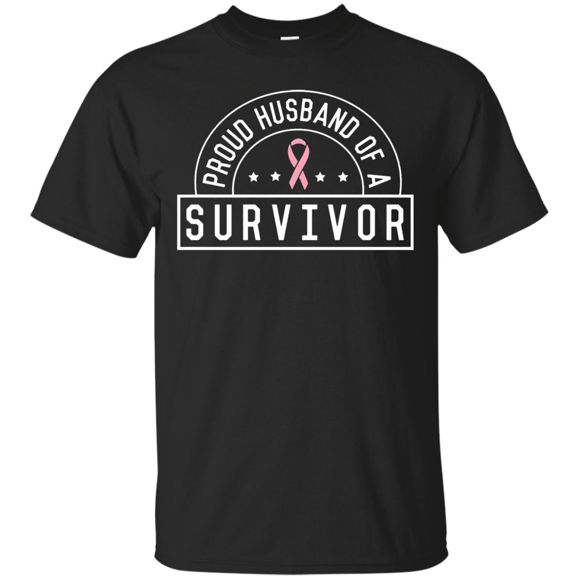 Breast Cancer T-shirt - Proud Husband Of A Survivor