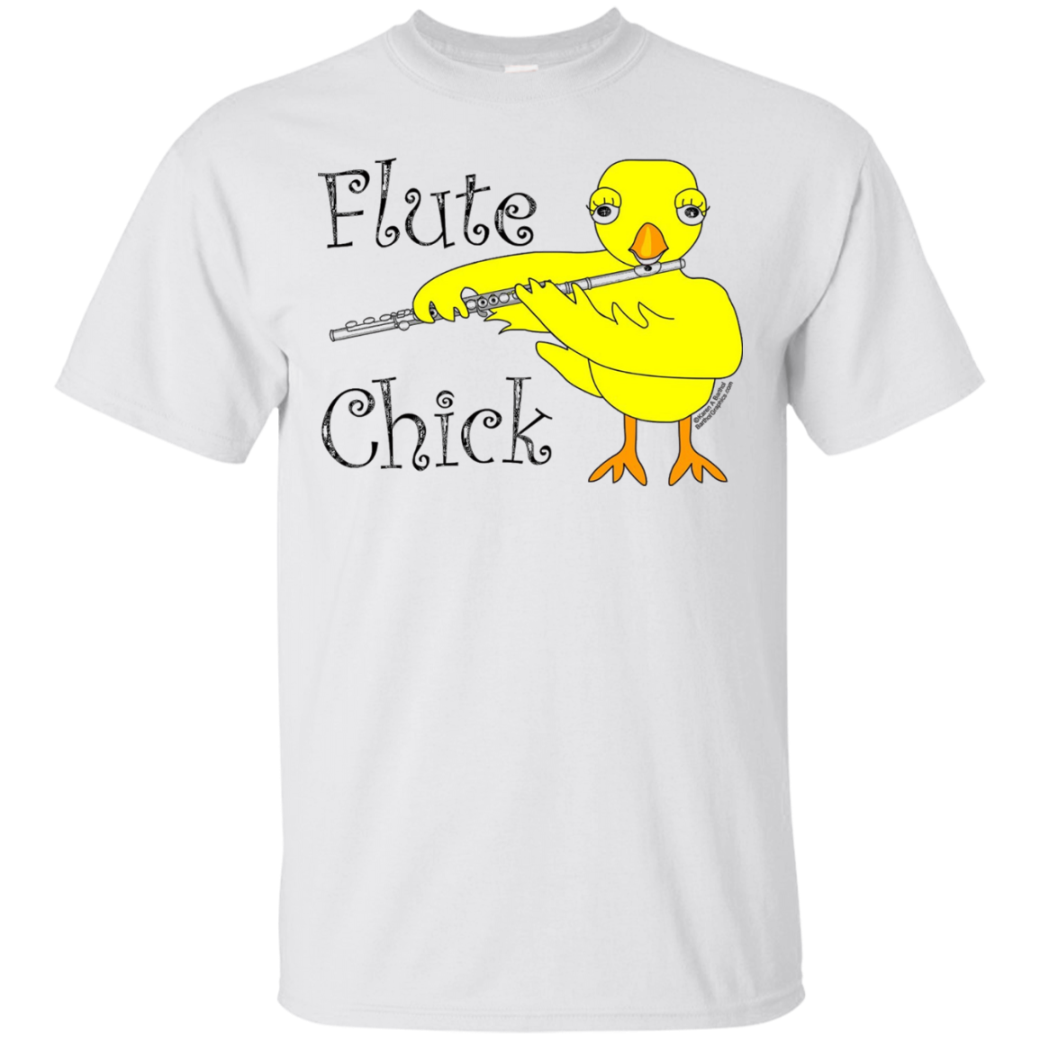 Flute Chick Text Funny Musical Instrument T Shirt