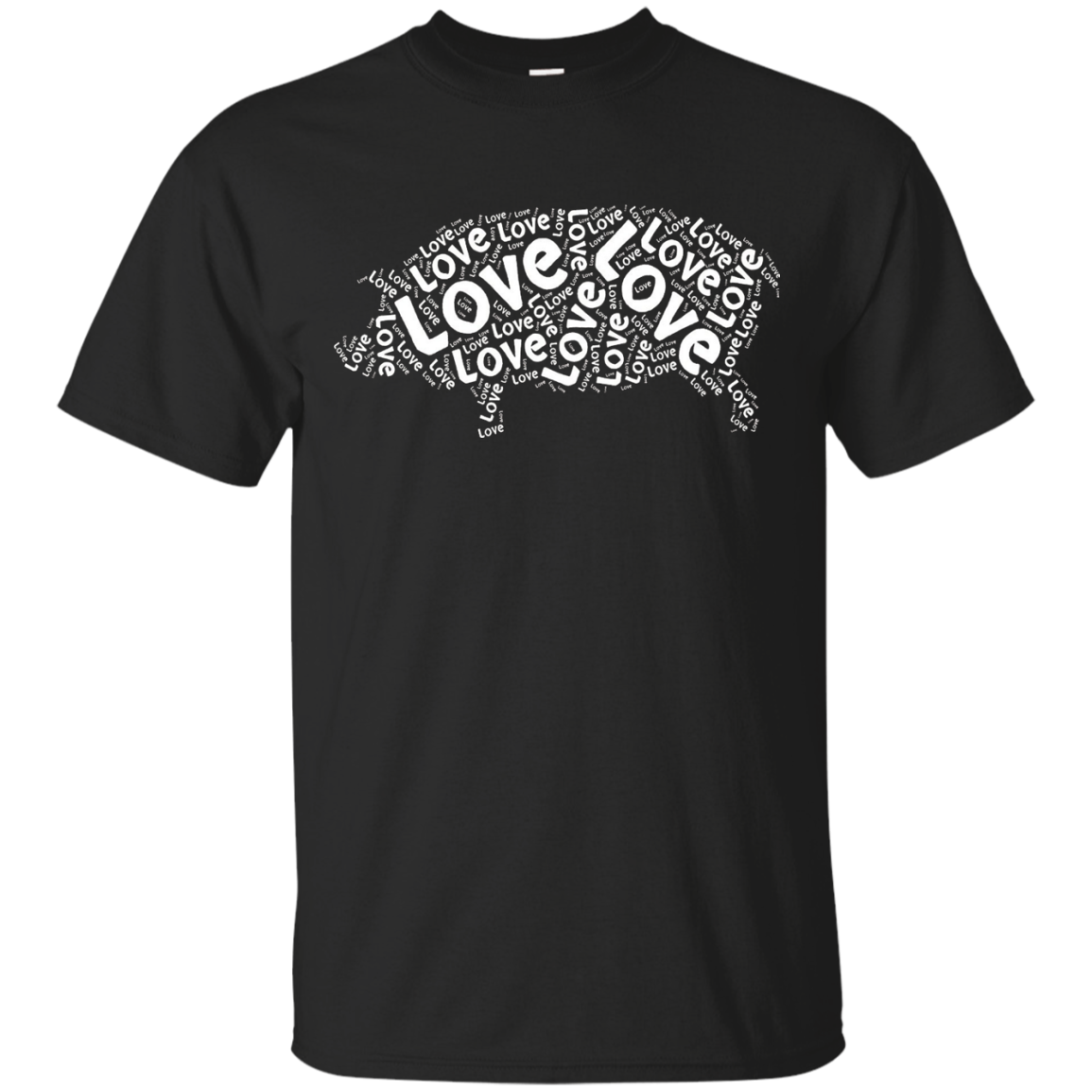 Love Pig Shirt, I Love Pigs T-Shirt Word Cloud Graphic Tee