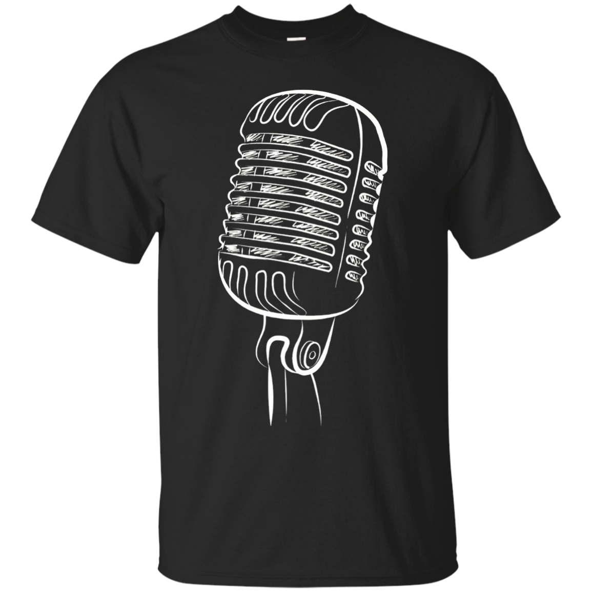 Microphone tee shirt for singers