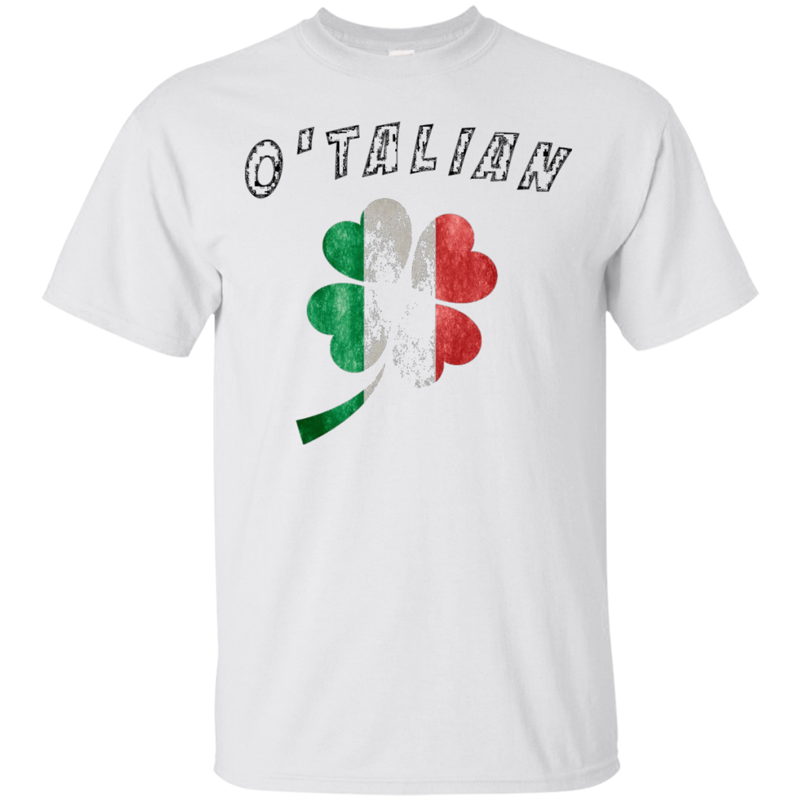 Italian Shirts - O'Talian Italy Flag Funny T-Shirt Shamrock