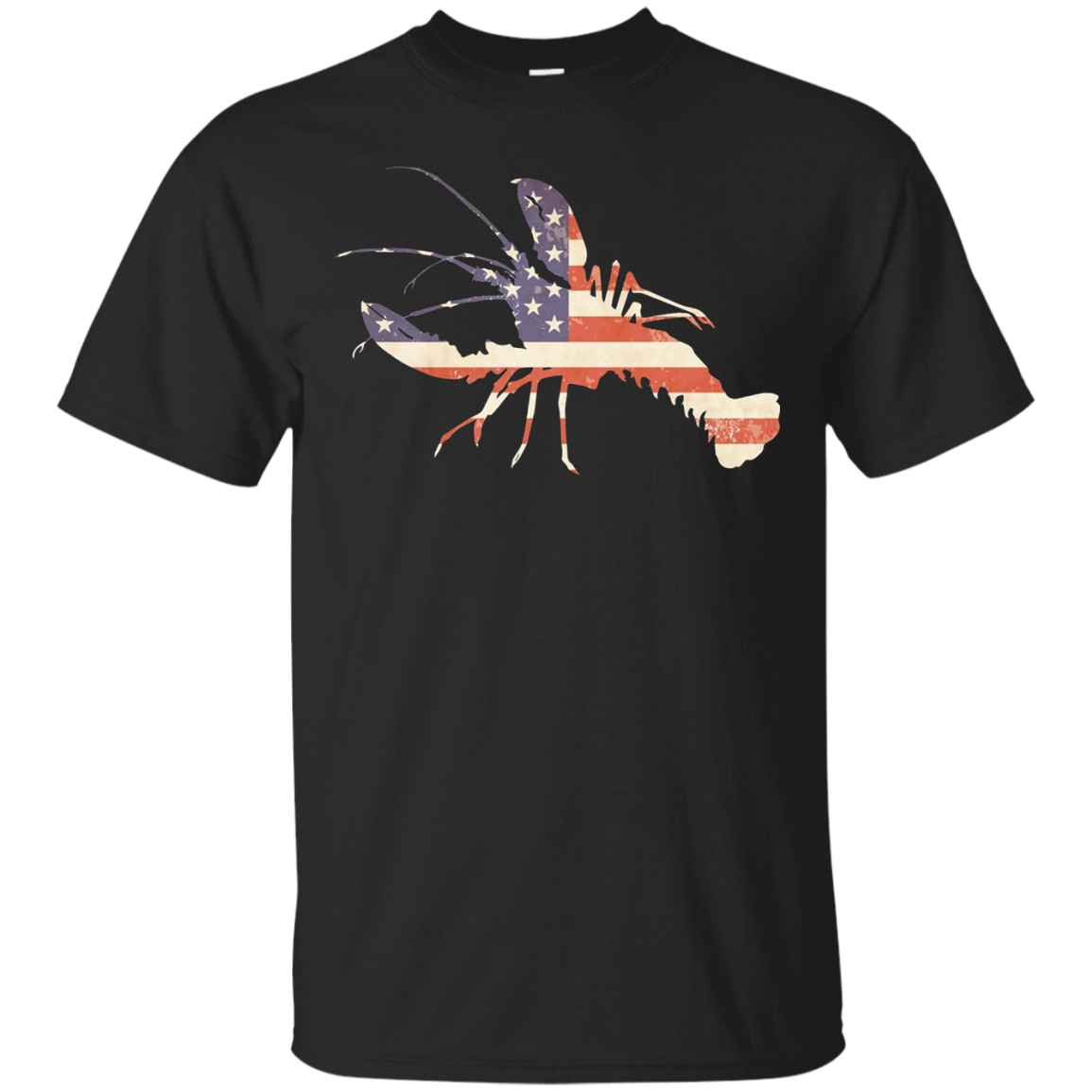 Crawfish t-shirt New Orleans Favorite American Flag Pattern