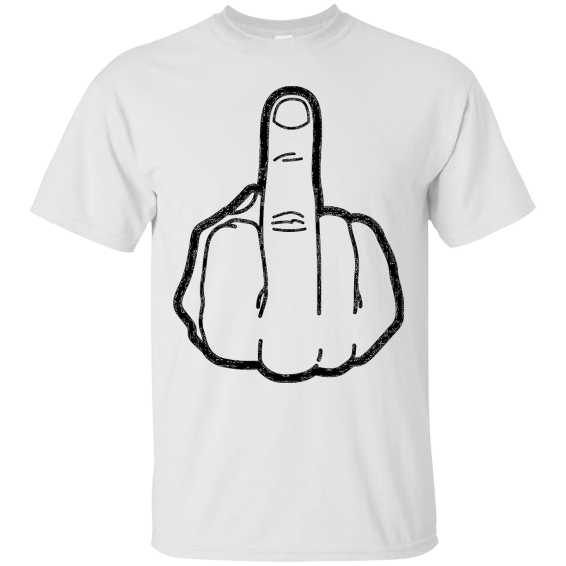 Middle Finger Drawing Fuck You Biker Shirt Flipping Off