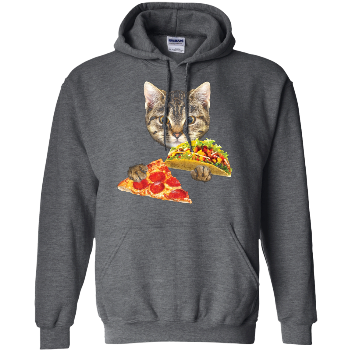 Cat Eating Taco and Pizza Shirt, Funny Kitty by Zany Brainy – Shirt ...