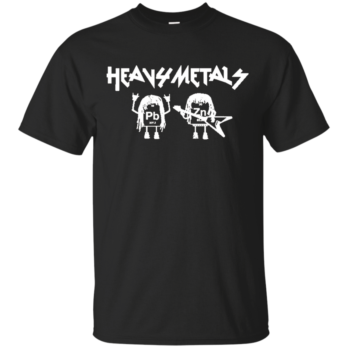 Heavy Metals PB ZN Periodic Table Hair Band Geek Shirt