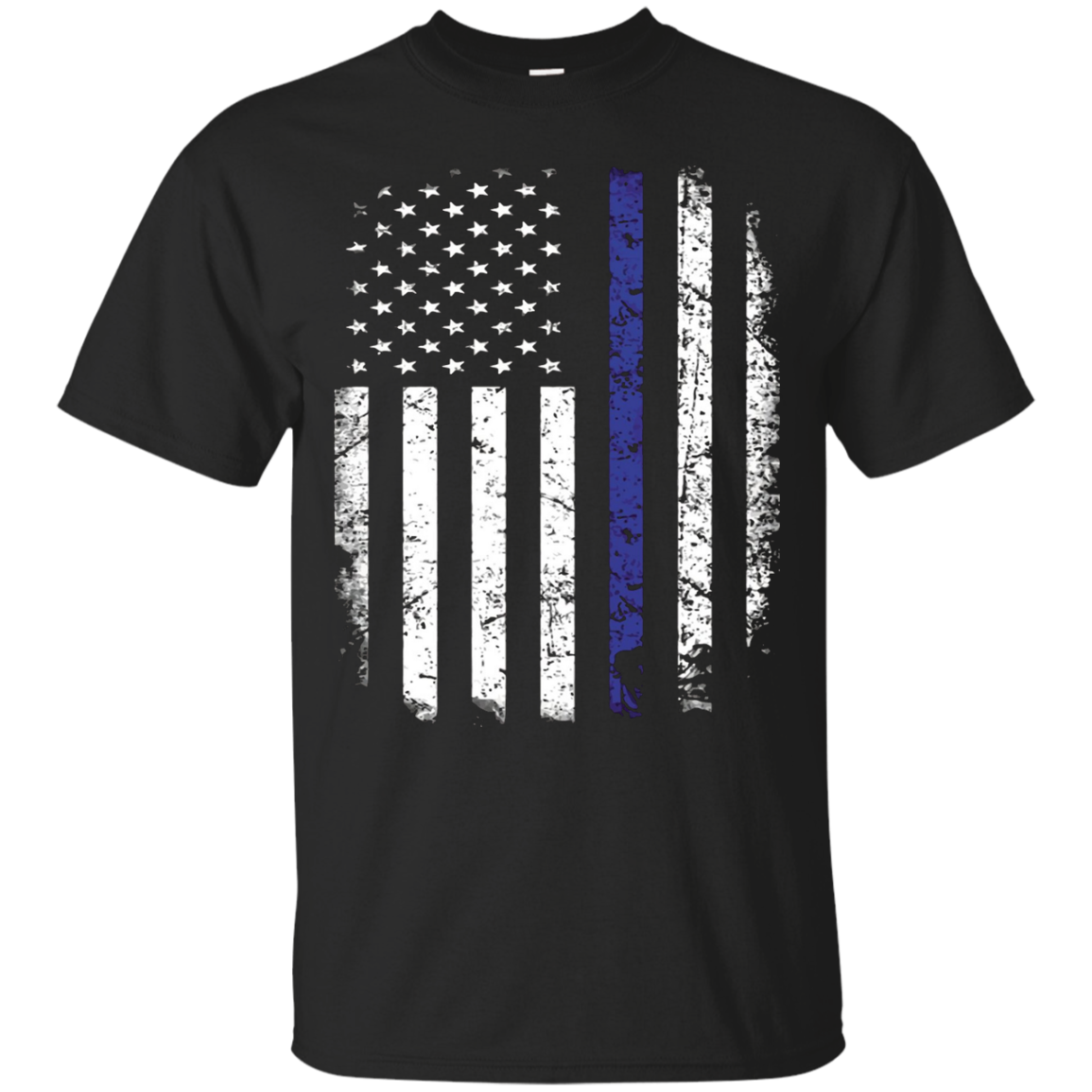 Thin Blue Line American Flag Police shirt BLUE LIVES MATTER